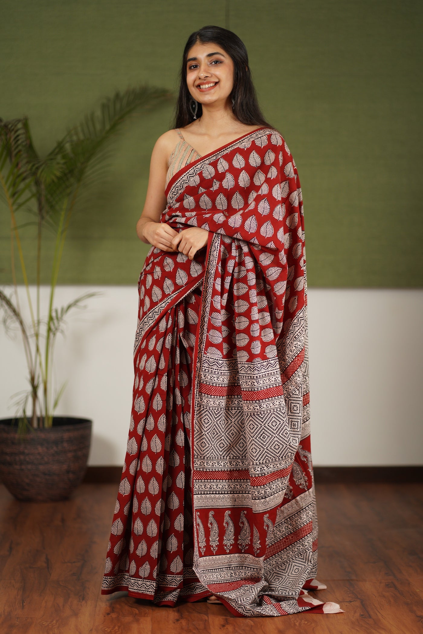 Bagh Hand Block Printed Cotton Saree