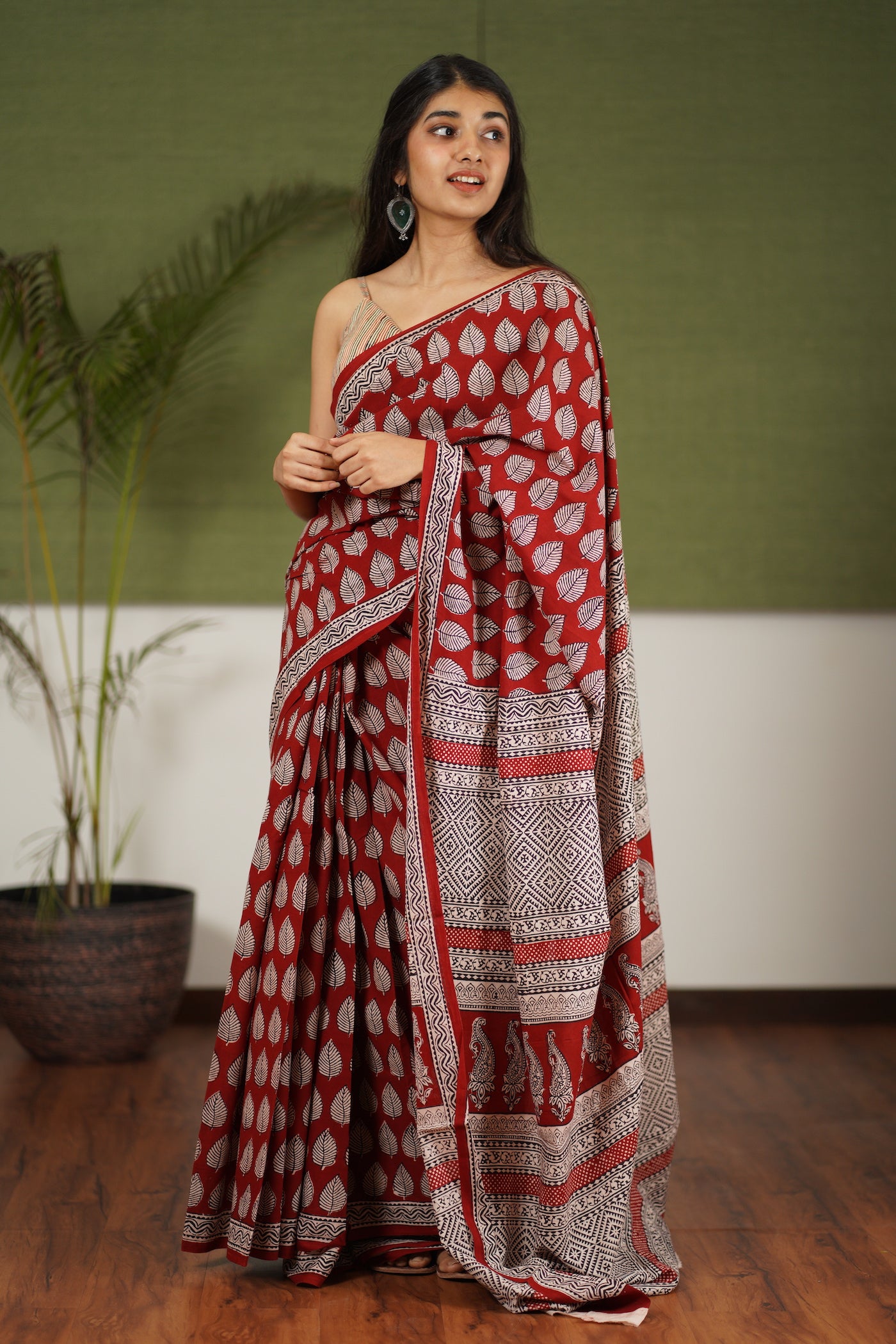 Bagh Hand Block Printed Cotton Saree