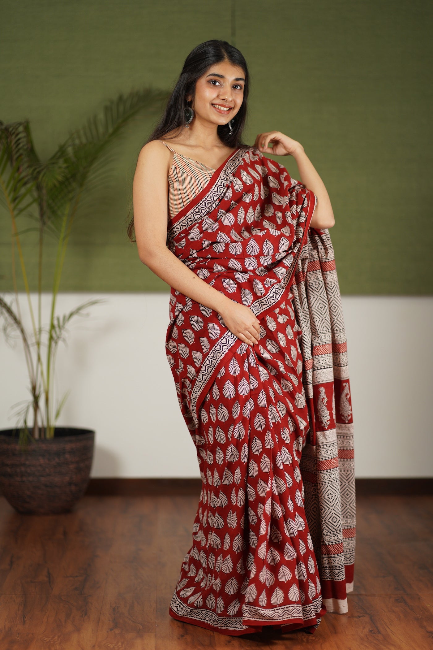 Bagh Hand Block Printed Cotton Saree