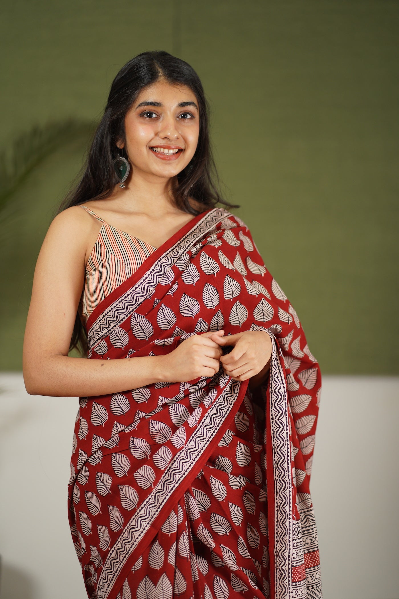 Bagh Hand Block Printed Cotton Saree