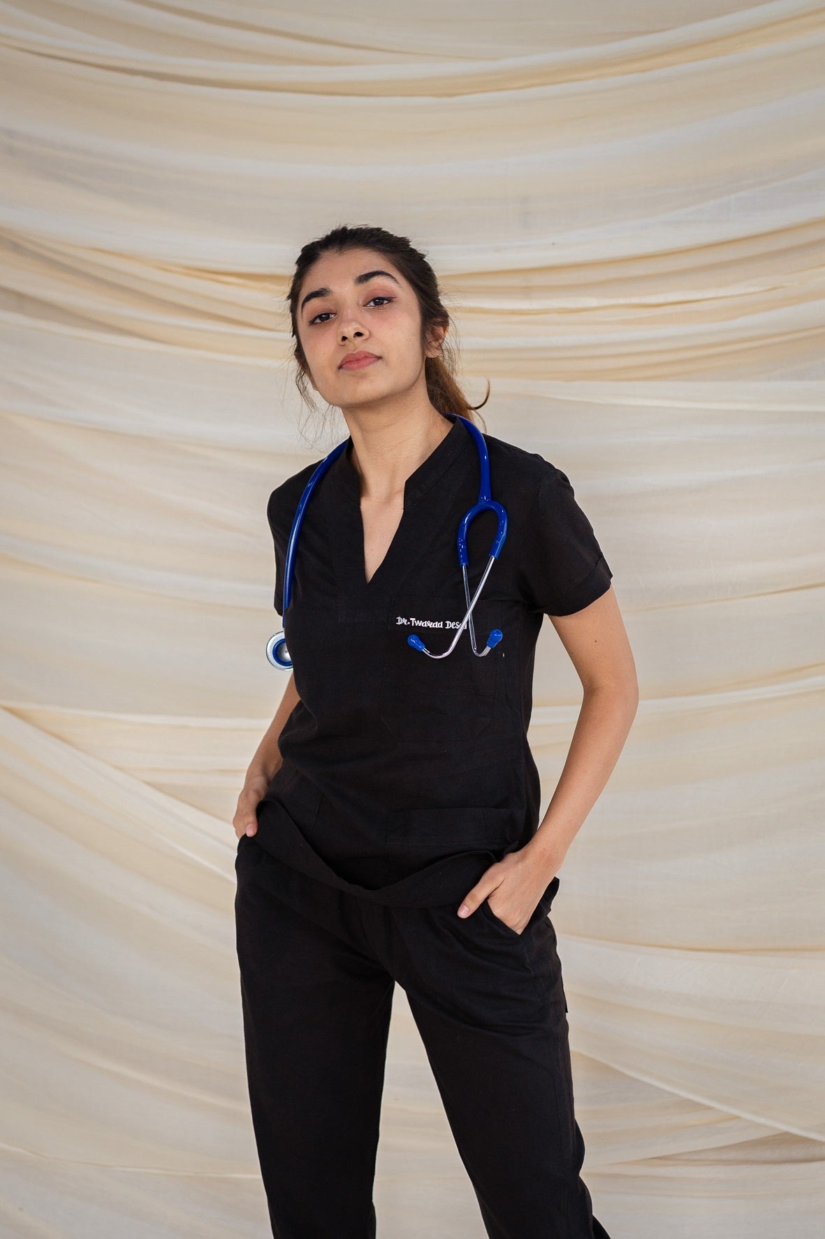 Black Mul Cotton Scrub