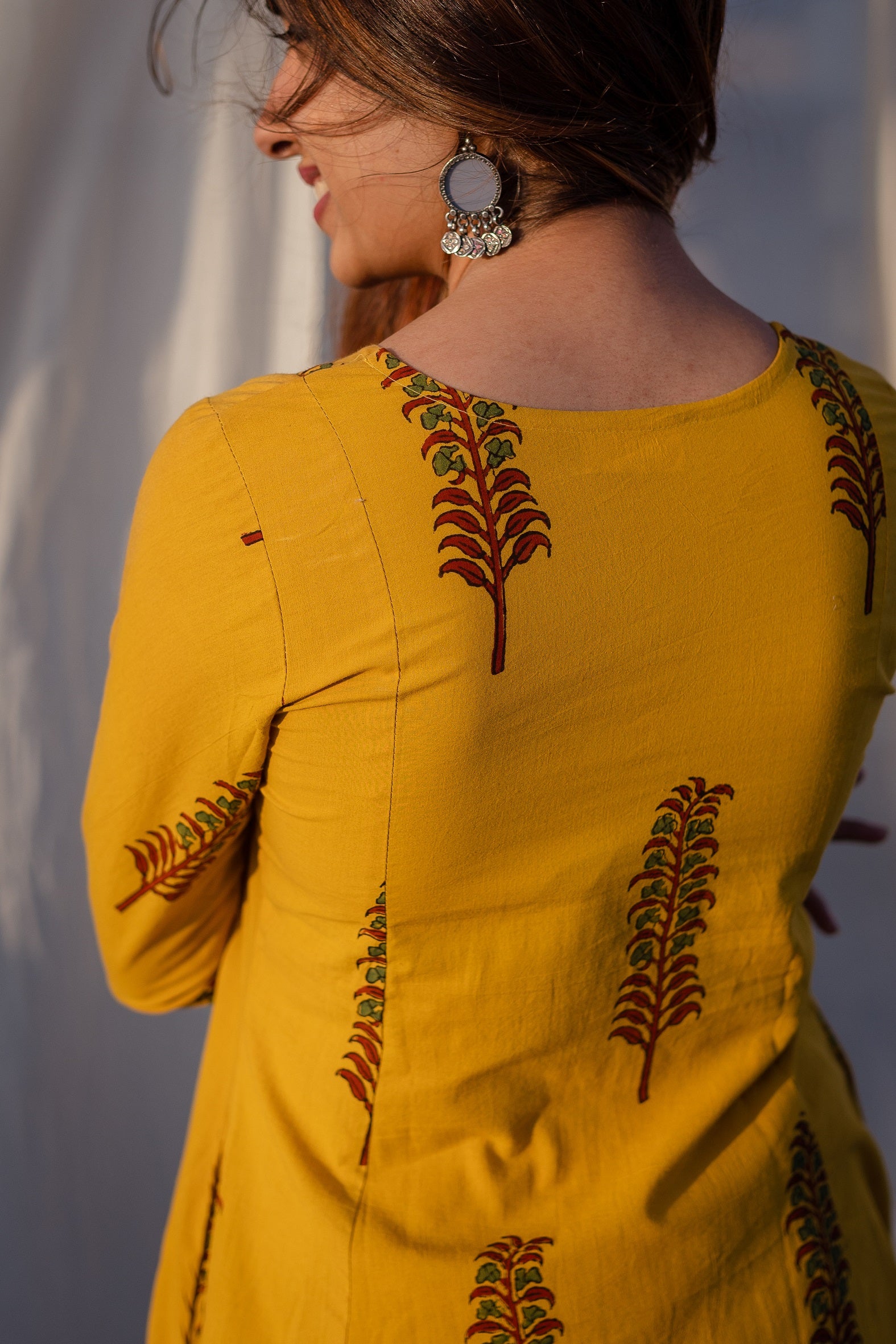 Fatima Ajrakh Kali Cotton Kurta
